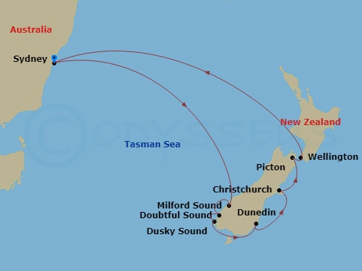 NZ cruise from Sydney